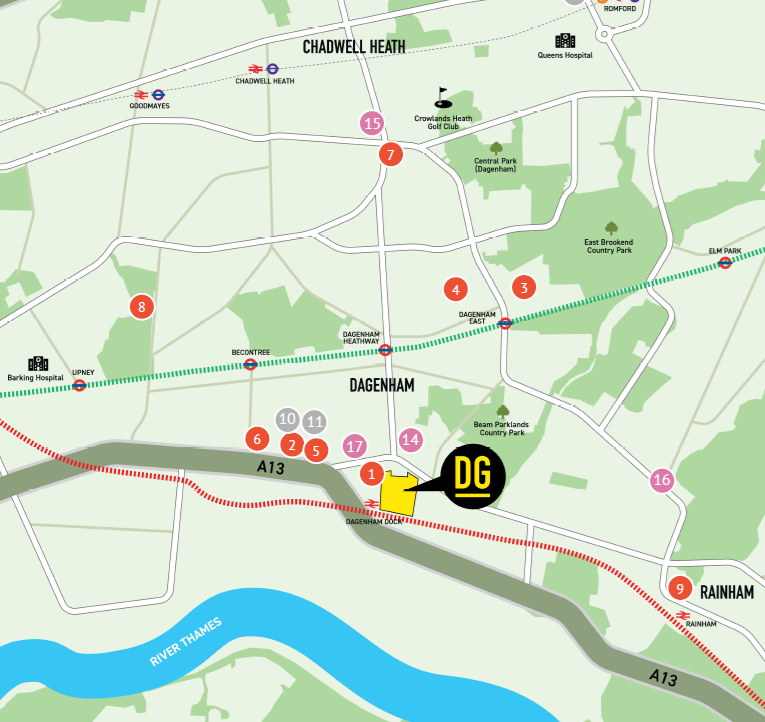 Bölgesel Olanaklar – Dagenham Green Çevresi